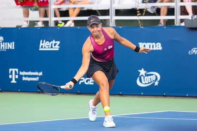 WARSZAWA 07.08.2026 TURNIEJ WTA, Tennis Damen 125 WARSAW T-MOBILE POLISH OPEN - DEBEL FINAL--- TENNIS TOURNAMENT WTA 125 WARSAW T-MOBILE POLISH OPEN - DOUBLE FINAL MATCH WERONIKA FALKOWSKA FOT. ANNA KLEPACZKO FOTOPYK NEWSPIX.PL --- newspix.pl 