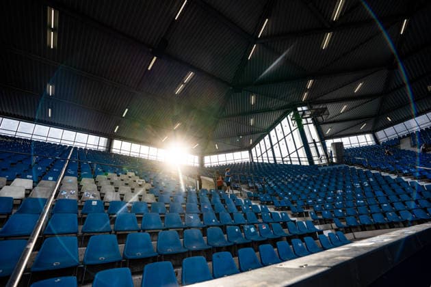 July 8, 2026, GER Germany, Soccer, 2026–2027 Season, 2. Bundesliga, Matchday 1: VfL Bochum vs. Hertha BSC Berlin; Empty stands in the sunshine; Seats at the Vonovia Ruhrstadion in Bochum, North Rhine-Westphalia, Germany Copyright: xnordphotoxGmbHx xSchulzex