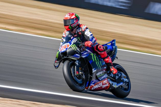 Fabio Quartararo (France) of the Monster Energy Yamaha MotoGP ( 20) during Practice at Round 12 of the 2026 Qatar Airways Grand Prix of Great Britain at Silverstone Circuit, Towcester, England on the 7 August 2026.  Copyright: xDavidxHornx PMI-7310-0039