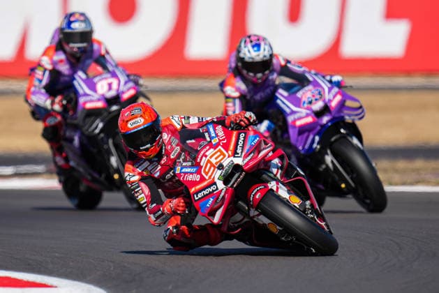 Marc Marquez (Spain) of the Ducati Lenovo Team ( 93) during Practice at Round 12 of the 2026 Qatar Airways Grand Prix of Great Britain at Silverstone Circuit, Towcester, England on the 7 August 2026.  Copyright: xDavidxHornx PMI-7310-0058