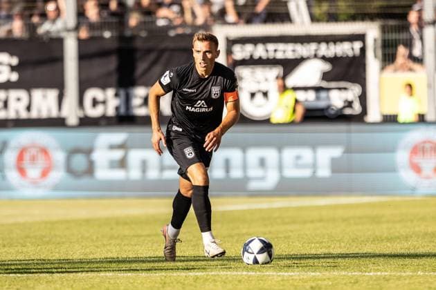 SV Stuttgarter Kickers vs. SSV Ulm 1846 Soccer, Regionalliga, Matchday 1, GAZI Stadium on the Waldau, Stuttgart, August 26, 2007, cropped single image, Alexander Kopf, SSV Ulm 1846, soccer, 20 SV Stuttgarter Kickers vs. SSV Ulm 1846, soccer, Regionalliga, Matchday 1, GAZI Stadium on the Waldau, Stuttgart, August 26, 2007, Photo by Lucca Fundel, Stuttgart, GAZI Stadium on the Waldau, Baden-Württemberg, Germany