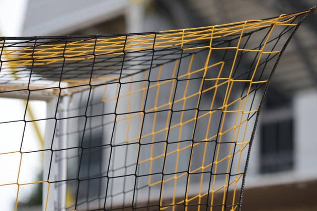 August 7, 2026, xsefx, Soccer, Borussia Dortmund II U23 vs. 1. FC Köln II U21, Regionalliga West, Rote Erde Stadium, Matchday 2, 2026–2027 season. Goal net at Rote Erde Stadium. DFB regulations prohibit any use of photographs as image sequences and or quasi-video. North Rhine-Westphalia, Germany
