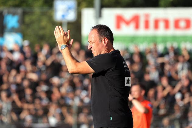 August 7, 2026, Stuttgarter Kickers vs. SSV Ulm 1846, Germany, Stuttgart, August 7, 2026, Soccer, Regionalliga Südwest, 2026–2027 season, Stuttgarter Kickers vs. SSV Ulm 1846, Holger Bachthaler, Coach of the Stuttgarter Kickers