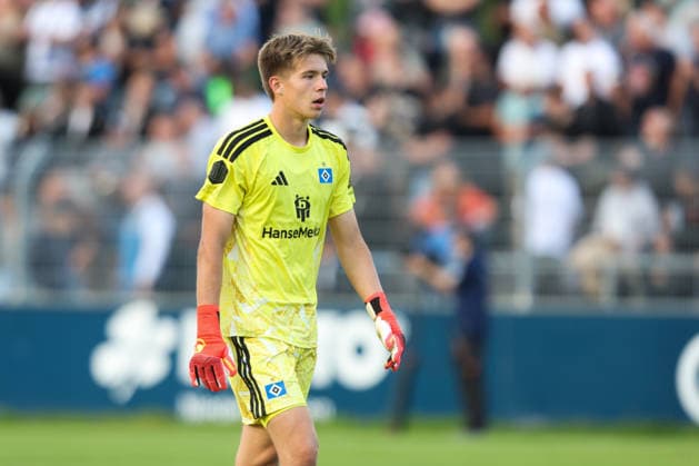 August 7, 2026, Soccer, Men s, Regionalliga Nord, Matchday 2, BSV Kickers Emden vs. Hamburger SV II, Goalkeeper Colin Frederick Poppelbaum 1, Hamburger SV II