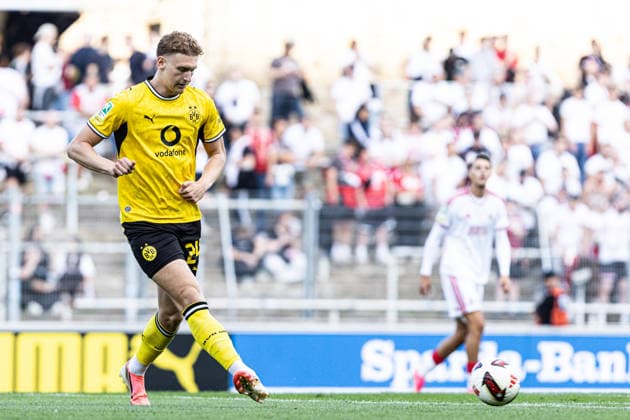 Regionalliga West: Borussia Dortmund II vs. 1. FC Köln II, August 7, 2026 Elias Benkara Borussia Dortmund U23, 24 Regionalliga West Borussia Dortmund II 1 FC Köln II, Rote Erde, Dortmund August 7, 2026 DFB regulations prohibit any use of photographs as image sequences and or quasi-video Copyright: xBEAUTIFULxSPORTS Buriakovx