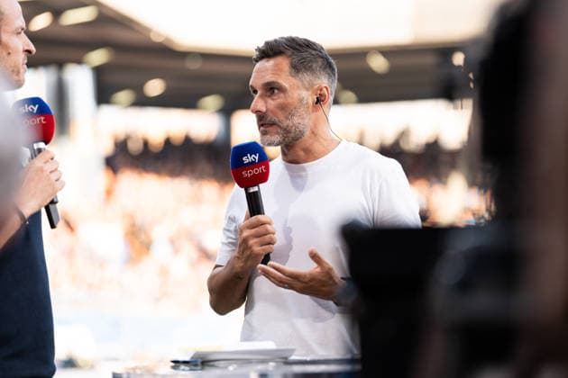 August 7, 2026, GER Germany, Soccer, 2026–2027 Season, 2. Bundesliga, Matchday 1: VfL Bochum vs. Hertha BSC Berlin—Stefan Leitl, Head Coach of Hertha BSC Berlin, in a pre-match interview in Bochum at the Vonovia Ruhrstadion, North Rhine-Westphalia, Germany Copyright: xnordphotoxGmbHx xSchulzex