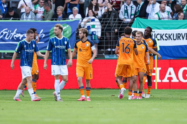 August 7, 2026, xkwix, Soccer, Regionalliga West, FC Gütersloh vs. VfL Bochum II, Heidewaldstadion, Matchday 2, 2026–2027 season. Goal to make it 1–1 by Aurel Wagbe (VfL Bochum II), 25. DFB regulations prohibit any use of photographs as image sequences and or quasi-video. Photo: xKamilxWilkowskixPressefotoKochx, North Rhine-Westphalia, Germany