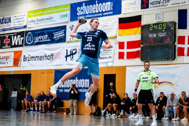 August 7, 2026, xdobgx, 2026 Heide Cup Handball Tournament, HSV Hamburg HOJ Elite vs. Einar Olafsson Handball Sport Verein Hamburg, No. 23 taking a shot, in action, shooting at Schneverdingen