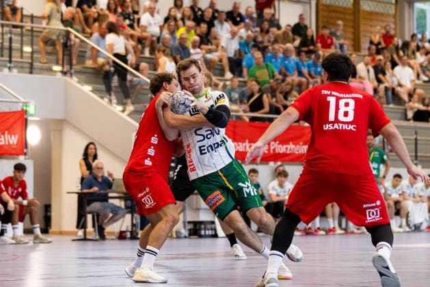 Max BENEKE FRISCH AUF Goeppingen, 09 scores a goal, play, shot on goal GER, FRISCH AUF Goeppingen vs. TSV Neuhausen Filder, handball, preseason, tournament, S Cup Altensteig, Quarterfinals, 2026–2027 season, August 7, 2026, GER, FRISCH AUF Goeppingen vs. TSV Neuhausen Filder, handball, preseason, tournament, S Cup Altensteig, quarterfinals, 2026–2027 season, August 7, 2026, Altensteig Copyright: xEibnerxPressefoto OliverxSchmidtx EP_OST