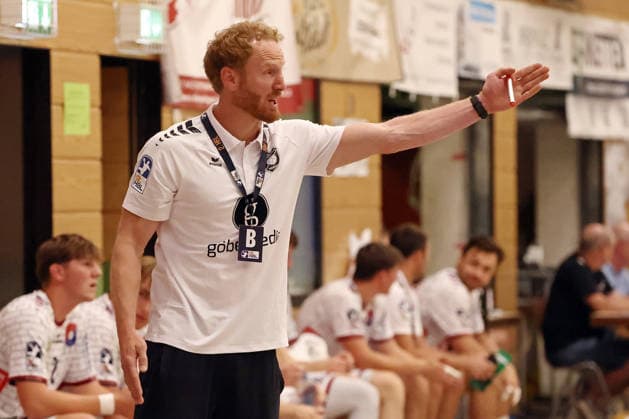 August 7, 2026, xovx, Lindencup Handball Tournament, TV Hüttenberg vs. HSC 2000 Coburg; Coach Stefan Kneer; TV Hüttenberg; Linden City Hall; Hesse, Germany; DE