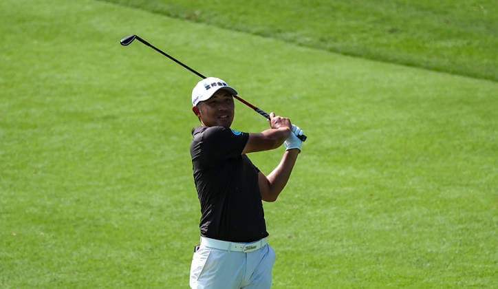 August 7, 2026: C.T. Pan hits ball on the 9th hole during 2nd Round at 2026 Wyndham Championship, Sedgefield Country Club in Greensboro, North Carolina. CSM Greensboro United States of America - ZUMAc04_ 20260807_zma_c04_124 Copyright: xDavidxBeachx