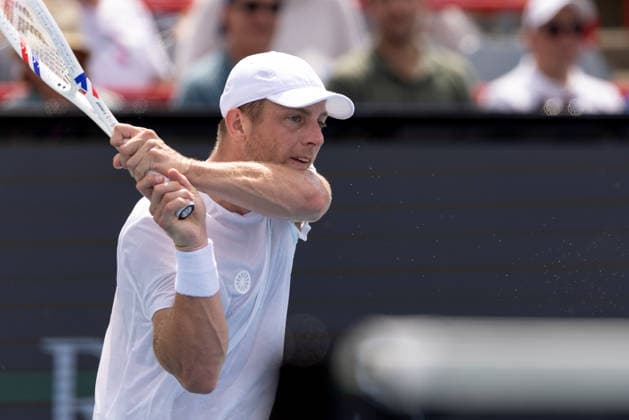 August 7, 2026, Montreal, Quebec, Canada: TALLON GRIEKSPOOR from Nederlands backhand in match against Matteo Arnaldi (30) from Italia in third round at Canadian Open at IGA stadium in Montreal, Quebec, Canada on 2026-08-07 Montreal Canada - ZUMAl189 20260807_zsp_l189_041 Copyright: xYannickxLegarex
