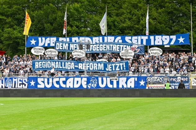VfB Oldenburg Fan Section: VfB Oldenburg vs. SV Drochtersen Assel, Soccer, Regionalliga Nord, Matchday 2, 2026–2027 Season, August 7, 2026, VfB Oldenburg vs. SV Drochtersen Assel, Soccer, Regionalliga Nord, Matchday 2, 2026–2027 Season, August 7, 2026, Oldenburg Copyright: xEibner-Pressefoto RobertxGertzenx EP_RGN