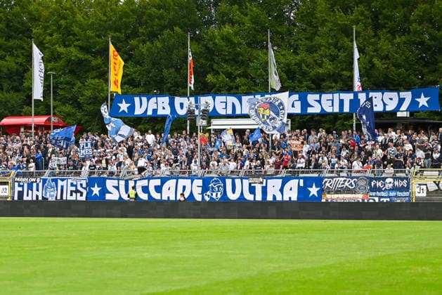 VfB Oldenburg Fans: VfB Oldenburg vs. SV Drochtersen Assel, Soccer, Regionalliga Nord, Matchday 2, 2026–2027 Season, August 7, 2026, VfB Oldenburg vs. SV Drochtersen Assel, Soccer, Regionalliga Nord, Matchday 2, 2026–2027 Season, August 7, 2026, Oldenburg Copyright: xEibner-Pressefoto RobertxGertzenx EP_RGN