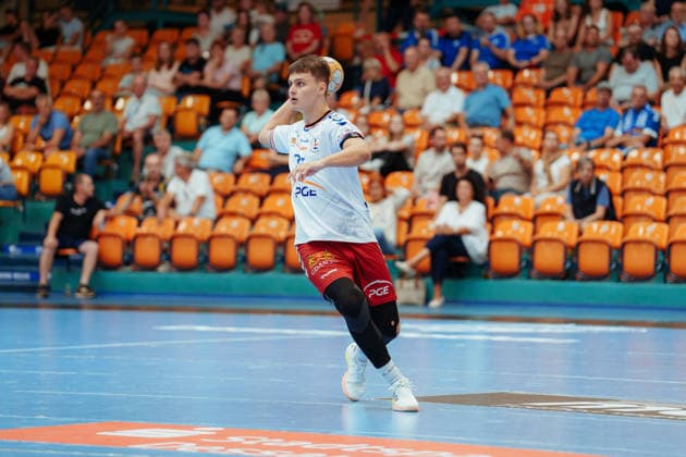 Friendly Match: Dessau Roßlauer HV 06 vs. PGE Wybrzeze Gdansk (Marcin Peplinski), PGE Wybrzeze Gdansk, age 34, at kickoff on August 7, 2026, at the Anhalt Arena, Dessau-Roßlau, Saxony-Anhalt; Dessau-Roßlau, Anhalt Arena, Saxony-Anhalt, Germany