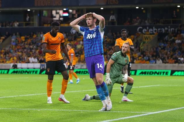 Oli Lynch of Port Vale dejected Wolverhampton Wanderers v Port Vale, EFL Carabao Cup, First Round, Football, Molineux, Wolverhampton, UK - 07 Aug 2026Wolverhampton Molineux United Kingdom EDITORIAL USE ONLY No use with unauthorised audio, video, data, fixture lists, club league logos or live services. Online in-match use limited to 120 images, no video emulation. No use in betting, games or single club league player publications. Copyright: xPhilxOldham Shutterstockx 17050839bj