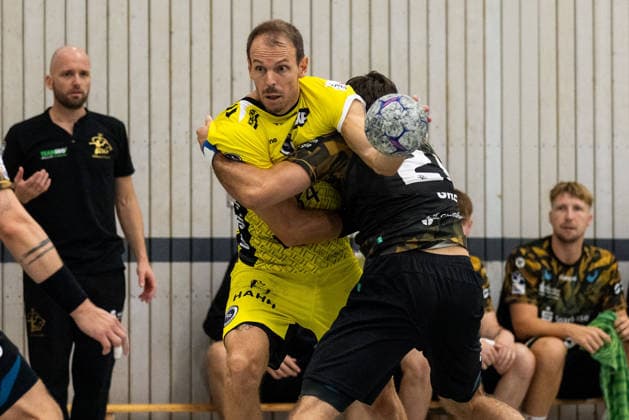 Kai HAEFNER, TVB Stuttgart, 34, scores a goal; action; shot on goal; GER; TVB Stuttgart vs. HC Elbflorenz 2006; handball; preseason; tournament; S Cup Altensteig; quarterfinals; 2026–2027 season, August 7, 2026, GER, TVB Stuttgart vs. HC Elbflorenz 2006, handball, preseason, tournament, S Cup Altensteig, quarterfinals, 2026–2027 season, August 7, 2026, Altensteig Copyright: xEibnerxPressefoto OliverxSchmidtx EP_OST
