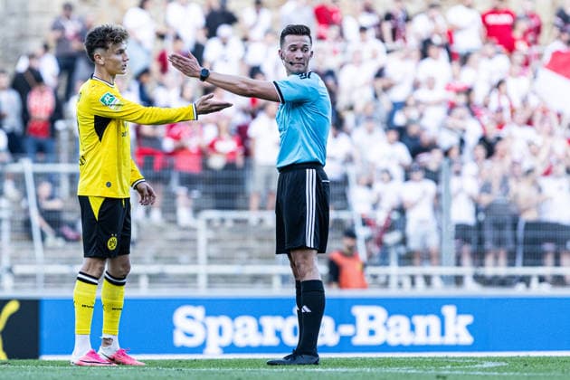 Regionalliga West: Borussia Dortmund II 1, FC Köln II 0, August 7, 2026; Jan Peter Weßels, referee, Arne Wessels, Borussia Dortmund U23, 11 Regionalliga West: Borussia Dortmund II 1, FC Köln II, Rote Erde, Dortmund, August 7, 2026. DFB regulations prohibit any use of photographs as image sequences and or quasi-video. Copyright: xBEAUTIFULxSPORTS Buriakovx