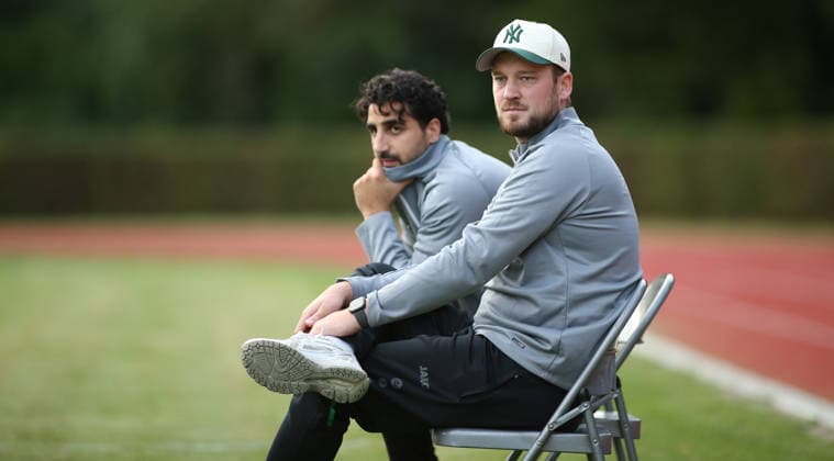 Soccer, 2026–2027 Season, Hamburg Lotto Cup, First Round: Hamm United FC vs. ETSV Hamburg (HUFC); Coach Martin Sobczyk of Hamm Hamburg