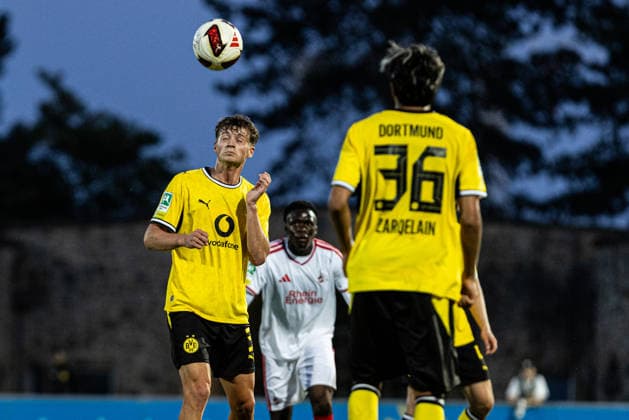 Regionalliga West: Borussia Dortmund II 1, FC Köln II, August 7, 2026 Finn Fuchs Borussia Dortmund U23, 3 Regionalliga West Borussia Dortmund II 1 FC Köln II, Rote Erde, Dortmund August 7, 2026 DFB regulations prohibit any use of photographs as image sequences and or quasi-video Copyright: xBEAUTIFULxSPORTS Buriakovx