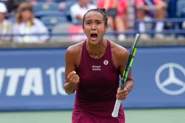 August 7, 2026, Toronto, On, Canada: Canada s Leylah Fernandez celebrates her 6-1 6-4 win over Mirra Andreeva during National Bank Open tennis action in Toronto, on Friday, Aug. 7, 2026. Canada News - August 7, 2026  - ZUMAc35_ 20260807_zaf_c35_049 Copyright: xChrisxYoungx