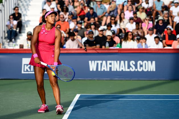 August 7, 2026, Toronto, Ontario, Canada: NAOMI OSAKA of Japan is seen during her third-round match against Elise Mertens of Belgium at the National Bank Open, part of the Hologic WTA, Tennis Damen Tour, at Sobeys Stadium. Toronto Canada - ZUMAr228 20260807_znp_r228_036 Copyright: xVasiliyxRyabykhx