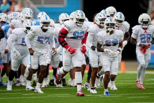 American football, NFL, Tennessee Titans, Blue and White Scrimmage in Nashville