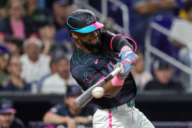 MLB, Baseball Herren, USA - Miami Marlins vs Los Angeles Angels Miami Marlins shortstop Otto Lopez in action during the Major League Baseball (MLB) game between the Miami Marlins and the Los Angeles Angels in Miami, Florida, USA, 07 August 2026. MIAMI FLORIDA United States  Copyright: xCRISTOBALxHERRERA-ULASHKEVICHx