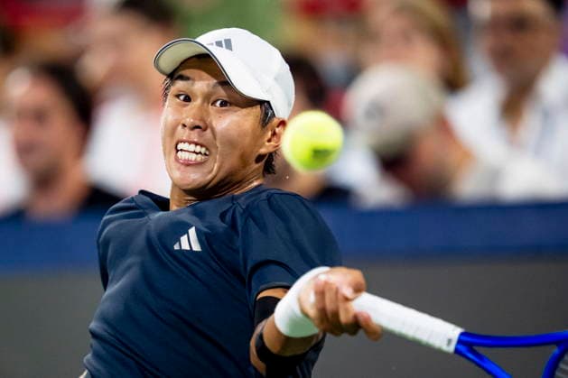 August 7, 2026, Montreal, Pq, Canada: Learner Tien from the United StatesÃ‚ returns the ball from Tommy Paul from the United States on day six of the National Bank Open tennis tournament in Montreal on Friday, August 7, 2026. Canada News - August 7, 2026  - ZUMAc35_ 20260807_zaf_c35_092 Copyright: xChristopherxKatsarovx