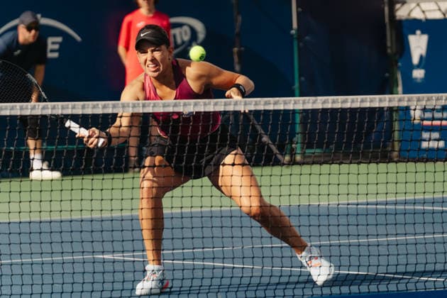 WTA, Tennis Damen 125 Warsaw T-Mobile Polish Open - Doubles Final Weronika Falkowska of Poland is seen during the doubles final of the WTA 125 Warsaw T-Mobile Polish Open tennis tournament in Warsaw, Poland, on August 7, 2026. Warsaw Poland  Copyright: xMarekxAntonixIwaÅ czukx originalFilename:iwanczuk-thedoubl260808_npu1A.jpg
