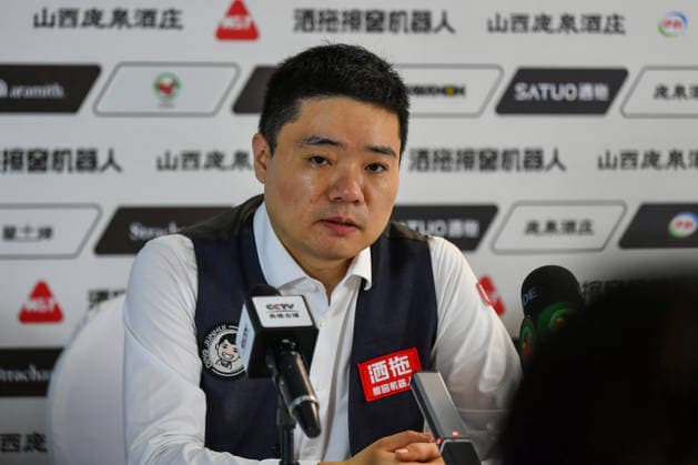 (260808) -- TAIYUAN, Aug. 8, 2026 -- Ding Junhui of China is interviewed after the round 1 match between Ding Junhui of China and David Gilbert of England at China Open 2026 snooker tournament in Taiyuan, north China s Shanxi Province, Aug. 8, 2026. ) (SP)CHINA-TAIYUAN-SNOOKER-CHINA OPEN-ROUND 1 (CN) CaoxYang 