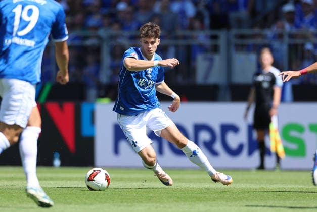 August 8, 2026, Soccer 2. Bundesliga, SV Darmstadt 98 vs. Holstein Kiel, from left: Noah Weißhaupt, SV Darmstadt 98. DFL and DFB regulations prohibit any use of photographs as image sequences and or quasi-video. xdcx Copyright: HMBxMedia Claus