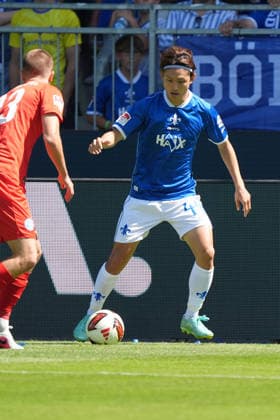 Yosuke Furukawa, SV Darmstadt 98, August 8, 2026, 2. Bundesliga, 2026–27 season, SV Darmstadt 98 vs. Holstein Kiel, Stadion am Boellenfalltor, Matchday 1, emonline, emspor,