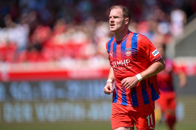 Soccer, 2. Bundesliga, 20260808, 1. FC Heidenheim vs. VfL Osnabrück. Pictured: Budu ZIVZIVADZE. Heidenheim, 11. Portrait, upper body, half-length shot, cropped single subject. Heidenheim Voith Arena, Baden-Württemberg, Germany Copyright: Passion2Press MarkusxFischerx