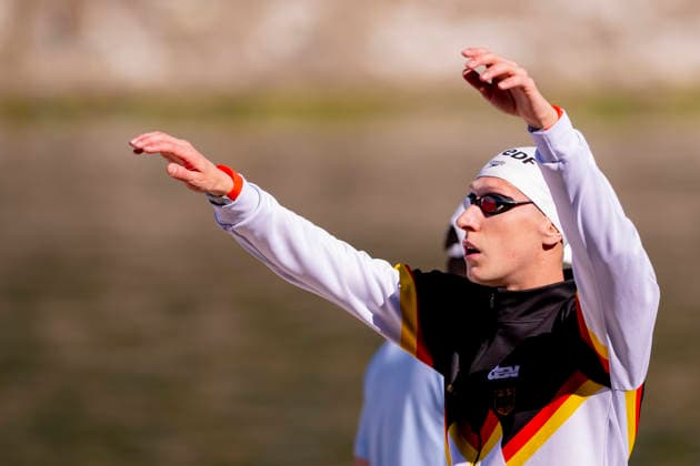 France, Paris, Centre Aquatique Olympique Metropole du Grand Paris, August 8, 2026, European Aquatics Championships – Artistic Swimming, Day 9, Mixed Relay, Florian Wellbrock of Germany, Photo by Eibner Pressefoto Tino Henschel, European Aquatics Championships – Artistic Swimming, Day 9, Mixed Relay, Paris Copyright: xEibnerxPressefotox