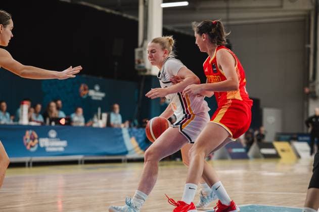 On August 6, 2026, Germany’s U18 team faced Montenegro at the European Championship at Kistamässan in Stockholm. The photo gallery shows the best moments from the basketball game—the German U18 team’s home game at the U18 Women’s European Championship, Germany vs. Montenegro, August 6, 2026, Stockholm, Kistamässan Copyright: xJoelxKruehlerx