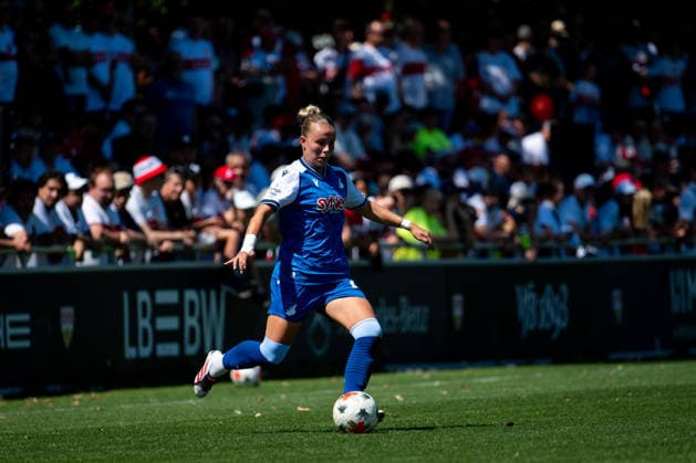 August 8, 2026, GER, Soccer, Women s, Friendly, 2026–2027 Season, VfB Stuttgart vs. TSG 1899 Hoffenheim, Laura Gloning (Hoffenheim), 20 on the ball, Stuttgart, Robert Schlienz Stadium, Baden-Württemberg, Germany Copyright: xNordphoto Memmlerx