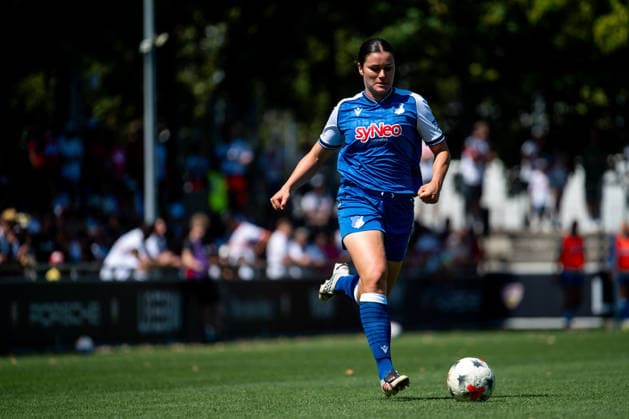 August 8, 2026, GER, Soccer, Women s, Friendly, 2026–2027 Season, VfB Stuttgart vs. TSG 1899 Hoffenheim; Svenja Fölmli (Hoffenheim), 19 on the ball; Stuttgart; Robert Schlienz Stadium; Baden-Württemberg, Germany Copyright: xNordphoto Memmlerx