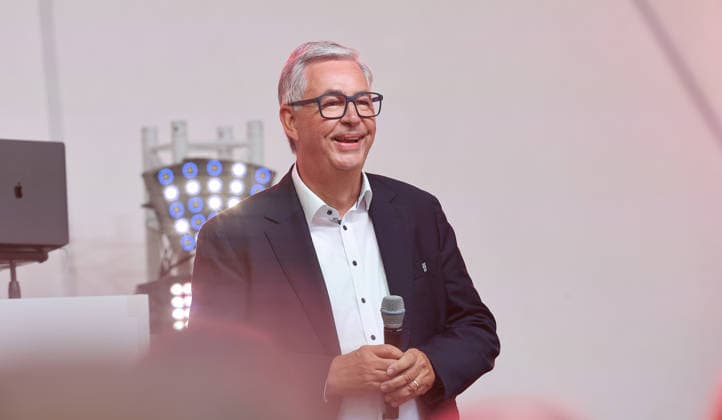 Stuttgart, VfB Stuttgart Season Opener, Executive Committee on stage, President Dietmar Allgaier