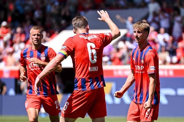 Jan Schoeppner of 1 FC Heidenheim 1846 celebrates a goal with his team after scoring to make it 3–2 during the 2. Bundesliga match between 1 FC Heidenheim and VfL Osnabrück, Voith Arena on August 8, 2026, in Heidenheim an der Brenz, Germany. Photo by Harry Langer, DeFodi Images. Jan Schoeppner of 1 FC Heidenheim 1846 celebrates with his teammates after scoring his team’s third goal during the 2nd Bundesliga match between 1 FC Heidenheim and VfL Osnabrück at Voith Arena on August 8, 2026 in Heidenheim an der Brenz, Germany. Photo by Harry Langer, DeFodi Images. DFB and DFL regulations prohibit any use of photographs as image sequences and or quasi-video. Photo by Harry Langer, DeFodi Images. DFB and DFL regulations prohibit any use of photographs as imSEQUENCES AND OR QUASI-VIDEO