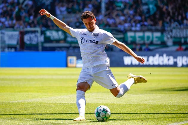 August 8, 2026, xavx, Soccer 3rd Division, SV Wehen Wiesbaden vs. Preußen Münster, photo by Charalambos Makridis, Preußen Münster. EXEMPTION: DFL and DFB regulations prohibit any use of photographs as image sequences and or quasi-video. Wiesbaden