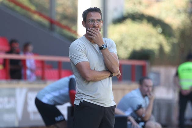 Coach Boris Schommers, SI Soccer Regionalliga West, Matchday 2, Sportfreunde Siegen vs. VfB 03 Hilden, on August 8, 2026, in Siegen, Germany