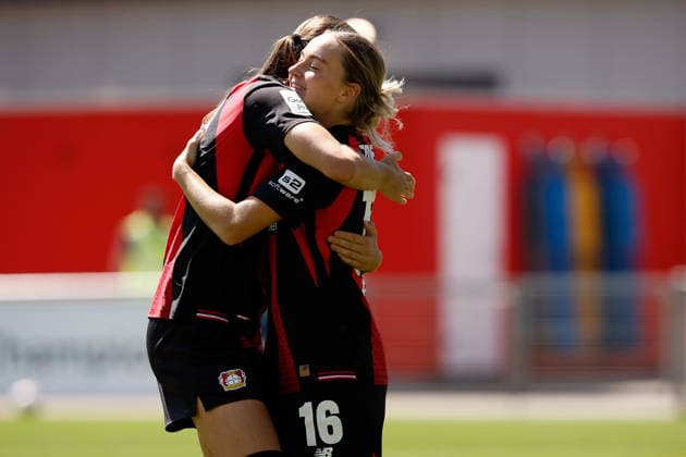Soccer I Women I Friendly Match I Bayer 04 Leverkusen vs. Feyenoord Rotterdam I August 8, 2026 Sofie Zdebel, 16, Bayer 04 Leverkusen Valentina Mädl, 17, Bayer 04 Leverkusen Ulrich Haberland Stadium, Lower Saxony, Germany Copyright: xLobeca CedricxSiefkerx