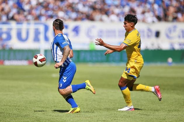 Magdeburg, Saxony-Anhalt, Germany, August 8, 2026, Avnet Arena, Matchday 1, 2026–27 Season, 2. Bundesliga, 1. FC Magdeburg vs. Eintracht Braunschweig, Baris Atik 23, 1 FC Magdeburg is managed by Johan Gómez 44, Eintracht Braunschweig Copyright: xdtsxNachrichtenagenturx dts_129610