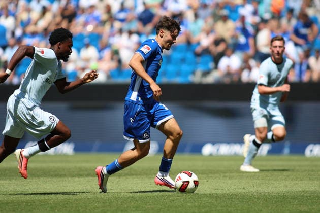 On the Ball: Rafael Pinto Pedrosa, SC Karlsruhe, 36, GER, SC Karlsruhe vs. DSC Arminia Bielefeld Soccer Match Day 1, 2026–2027 Season, 2. Bundesliga, August 8, 2026. DFL and DFB regulations prohibit any use of photographs as image sequences and or quasi-VIDEO GER SC Karlsruhe DSC Arminia Bielefeld Soccer Matchday 1 Season 2026–2027 August 8, 2026 Copyright: xEibner-Pressefoto JoergxHirschx EP_JHH