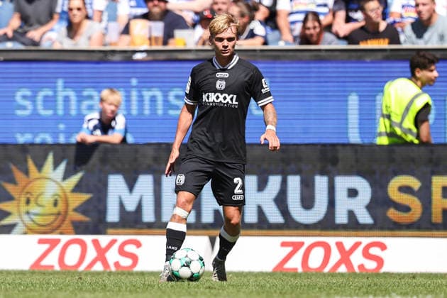 August 8, 2026, xkwix, Soccer, 3rd Division, MSV Duisburg vs. SV Meppen, Schauinsland Reisen Arena, Matchday 1, 2026–2027 Season, Dominique Domröse, SV Meppen 2. DFB regulations prohibit any use of photographs as image sequences and or quasi-video. Photo: xKamilxWilkowskixPressefotoKochx, North Rhine-Westphalia, Germany