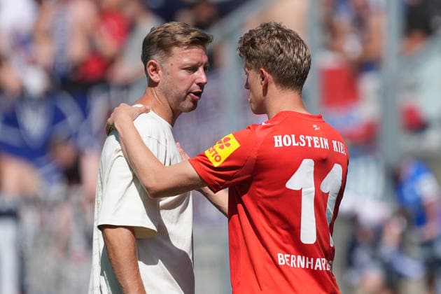 Coach Florian Kohfeldt, SV Darmstadt 98, vs. Alexander Bernhardsson, Holstein Kiel 08, August 8, 2026, 2. Bundesliga, Season 26–27, SV Darmstadt 98 vs. Holstein Kiel, Stadion am Boellenfalltor, Matchday 1, emonline, emspor,