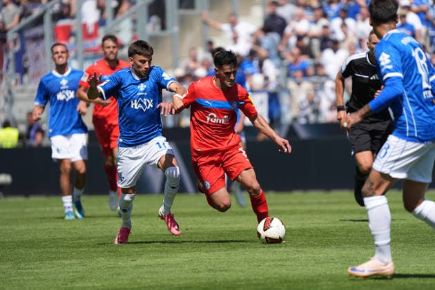 Ibrahim El Kadiri, SV Darmstadt 98 vs. Guillermo Balzi, Holstein Kiel, August 8, 2026, 2. Bundesliga, Season 26–27, SV Darmstadt 98 vs. Holstein Kiel, Stadion am Boellenfalltor, Matchday 1, emonline, emspor,
