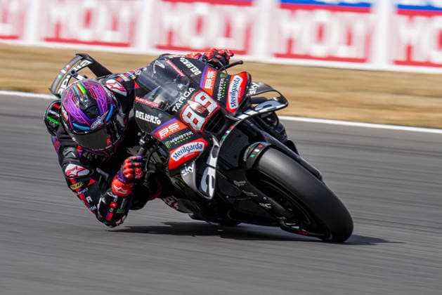 Jorge Martin (Spain) of the Aprilia Racing ( 89) during MotoGP Free Practice and Qualifying at Round 12 of the 2026 Qatar Airways Grand Prix of Great Britain at Silverstone Circuit, Towcester, England on the 7 August 2026.  Copyright: xDavidxHornx PMI-7310-0109
