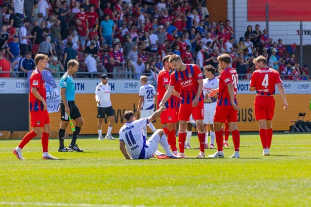 08 08 26 1 FC Heidenheim vs. VfL Osnabrück Germany, Heidenheim, 08 08 2026, Soccer, 2. Bundesliga, 1 FC Heidenheim vs. VfL Osnabrück, Celebration, 1 FC Heidenheim Wins